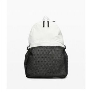 Lululemon All Hours Backpack White Black Trim